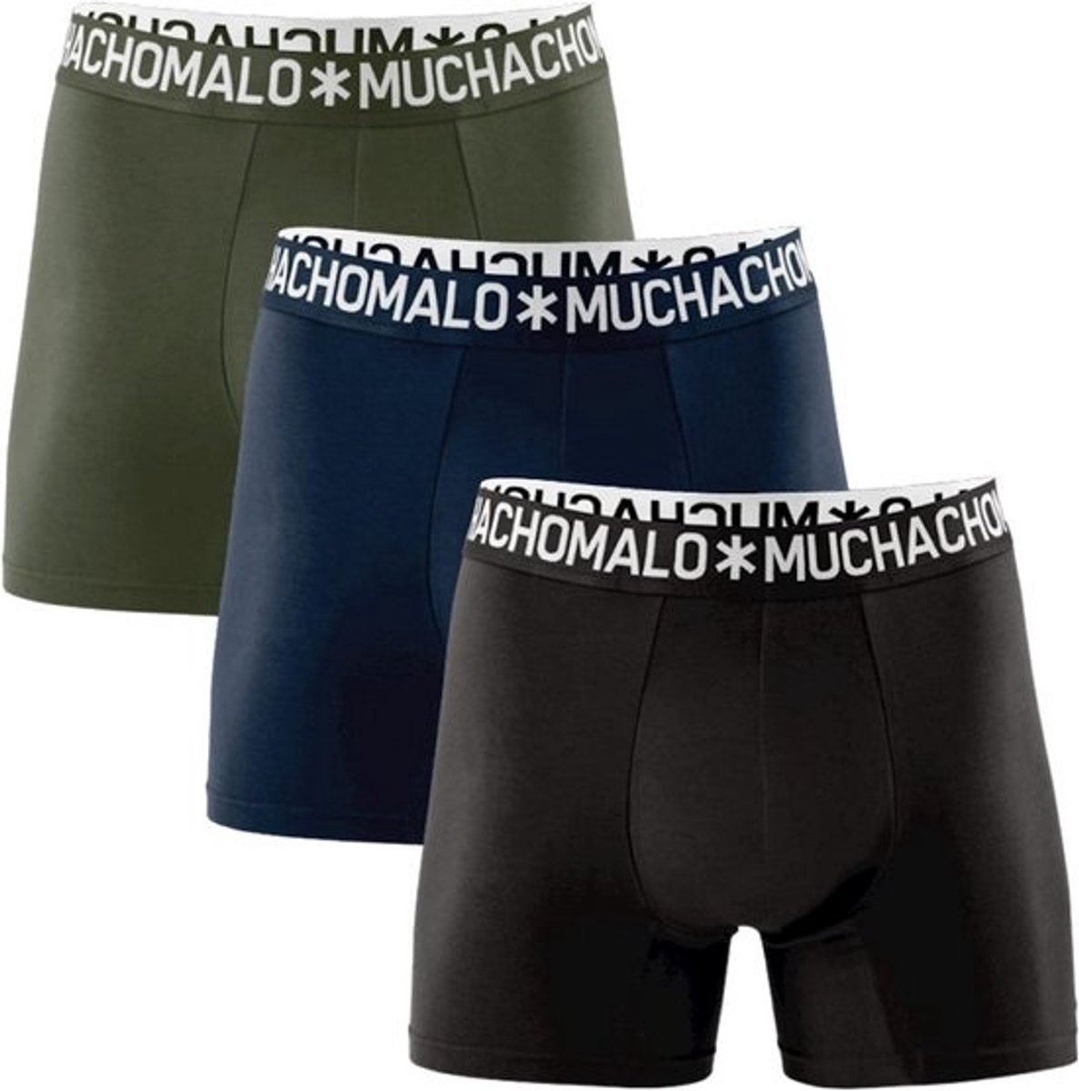3-pack heren boxer shorts - katoen-elastaanmix - meerdere kleuren