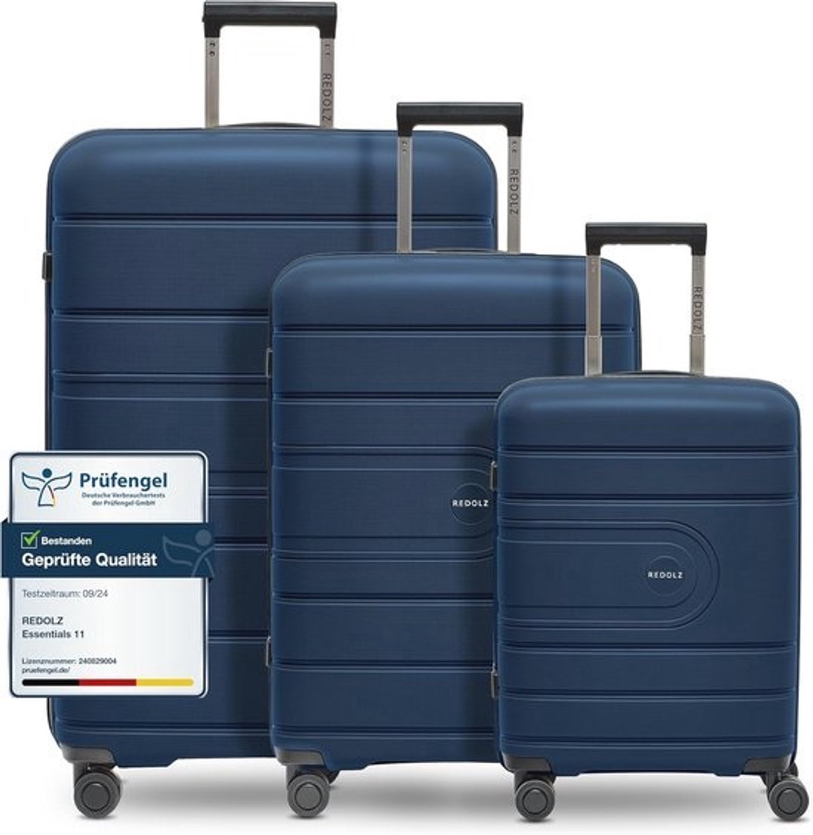 3-delige hard-shell kofferset met TSA-slot en lichte wielen
