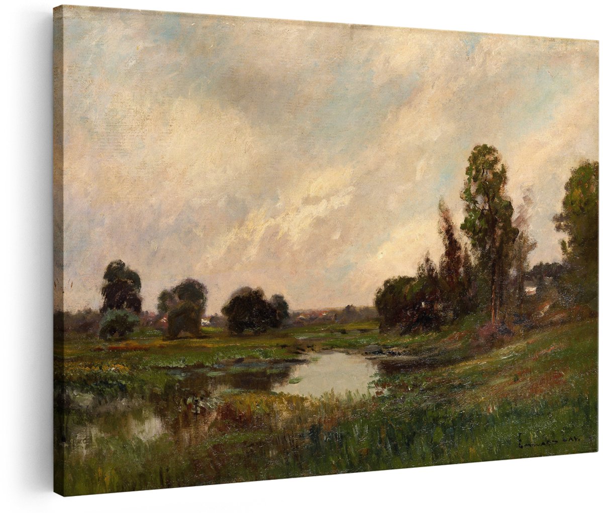 Artaza Canvas Schilderij Landschap - 150x100 cm - Groot - Wanddecoratie Natuur - Muurdecoratie Bomen - Decoratie Woonkamer - Schilderijen Op Canvas