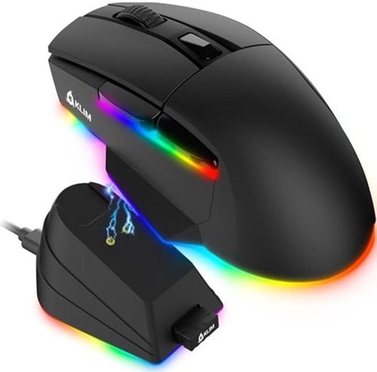 RGB Oplaadbare Draadloze Gaming Muis met Oplaadstation - 12000 DPI - PC, PS5, PS4, Mac