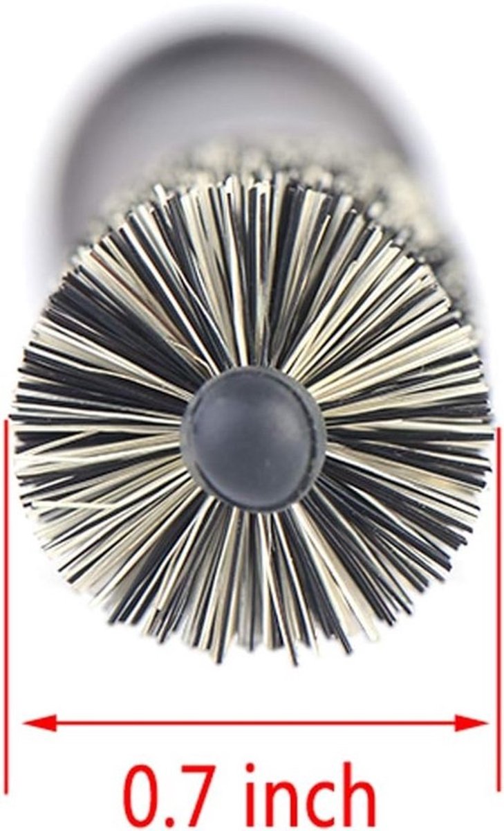 Mini Ronde Föhnborstel met Zwijnenhaar voor Kort Haar en Baard Styling