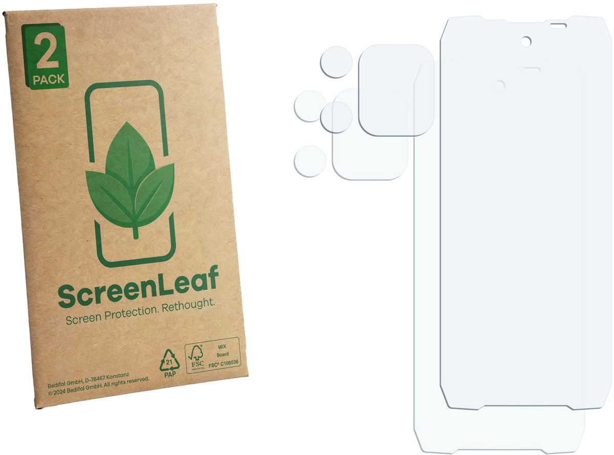 2 Stuks Screenprotector voor Blackview Xplore X1 (Voor+Camera) - Hoogwaardige Beschermfolie transparant