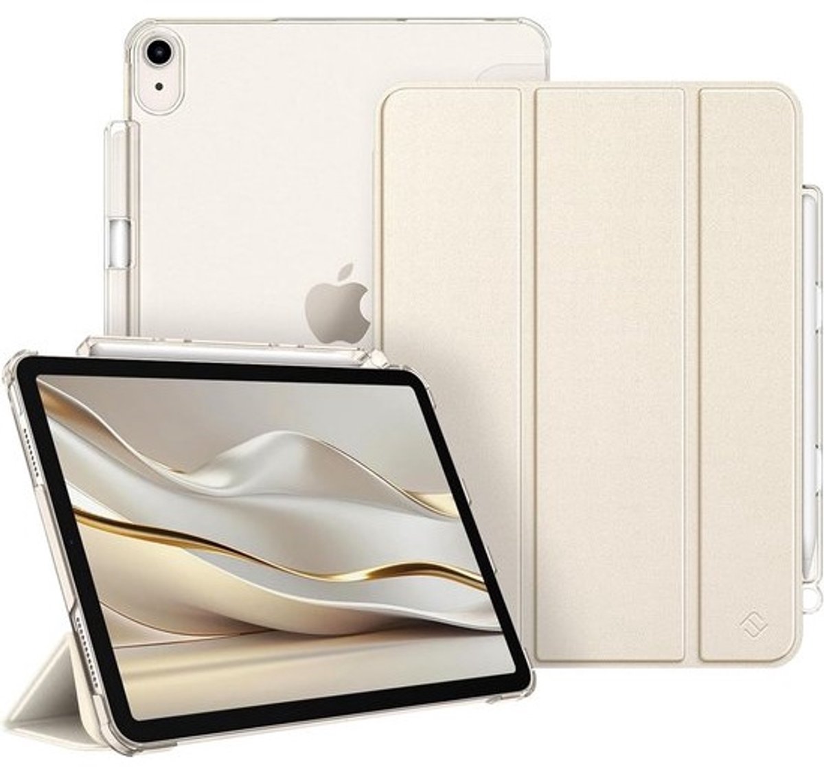 Dunne Beschermcase voor iPad Air 11 inch (2020-2025) met Penhouder en Transparante Achterkant