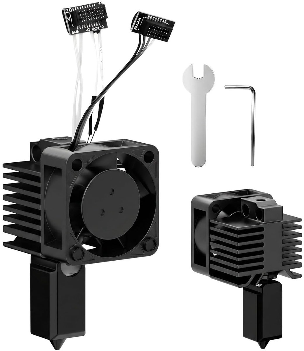 Complete printkop 0,2 mm met gehard staal mondstuk voor 3D-printers, metalen kit met keramische verwarming en ventilator, ideaal voor precisieprinten