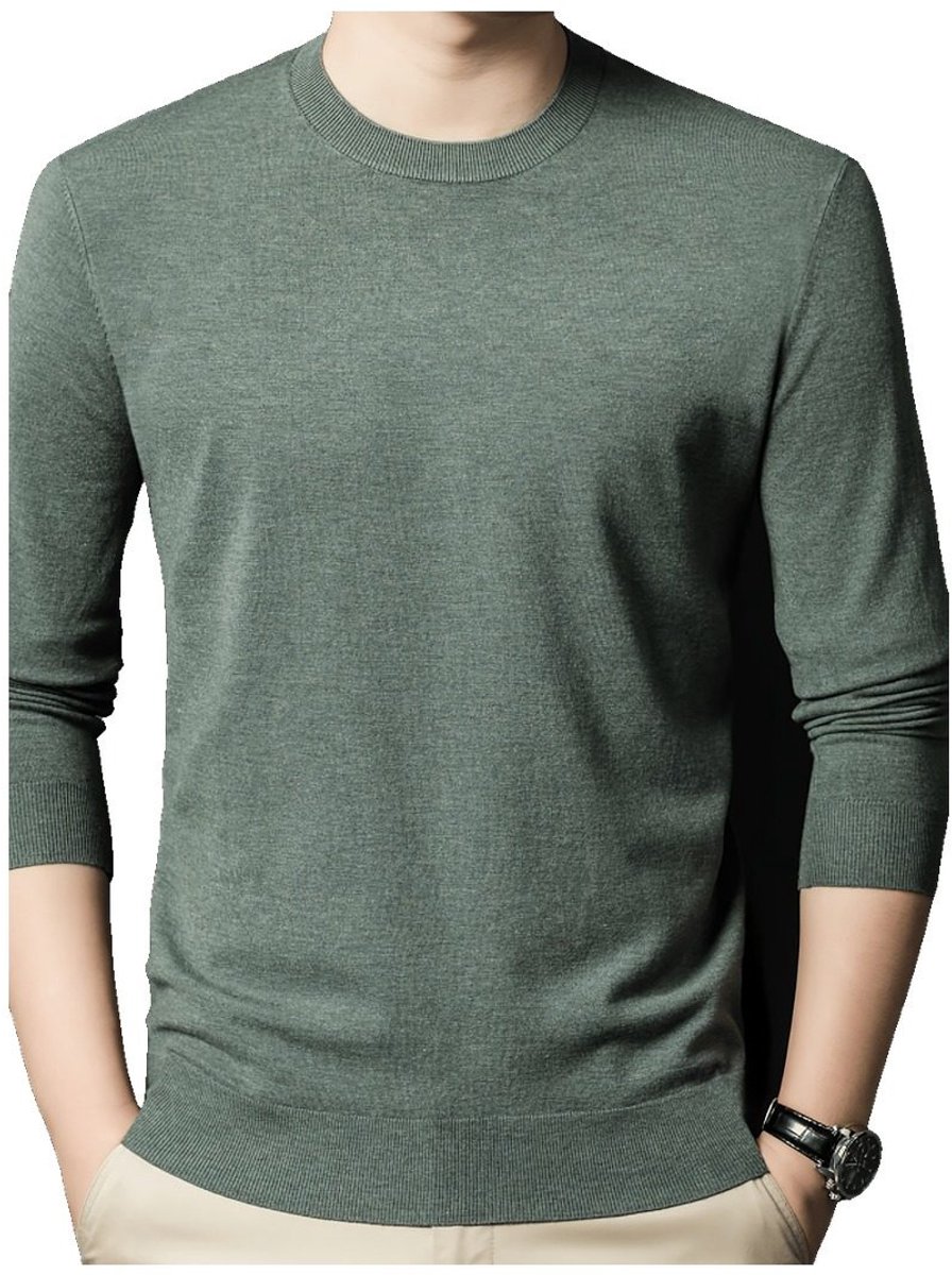 Currero Sweater Heren Sweaters Sweatshirt Hoodie Warme Trui Pullover Jumper Crewneck Vest Bonen Groen