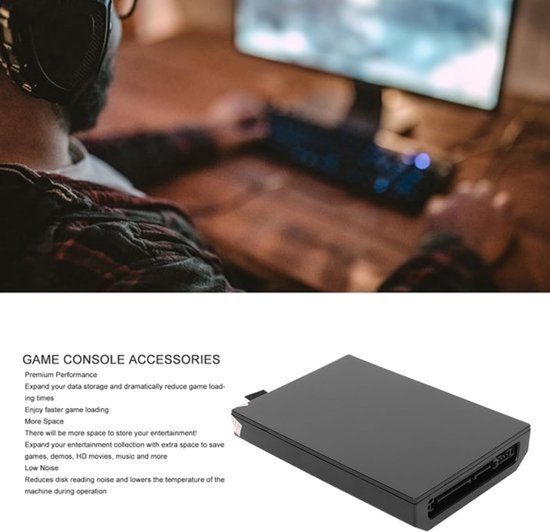 Interne Harde Schijf - Opslagkaart Gegevens - Gameconsole Uitbreiding - Slank Ontwerp - 25 inch - Zwart — afbeelding 2