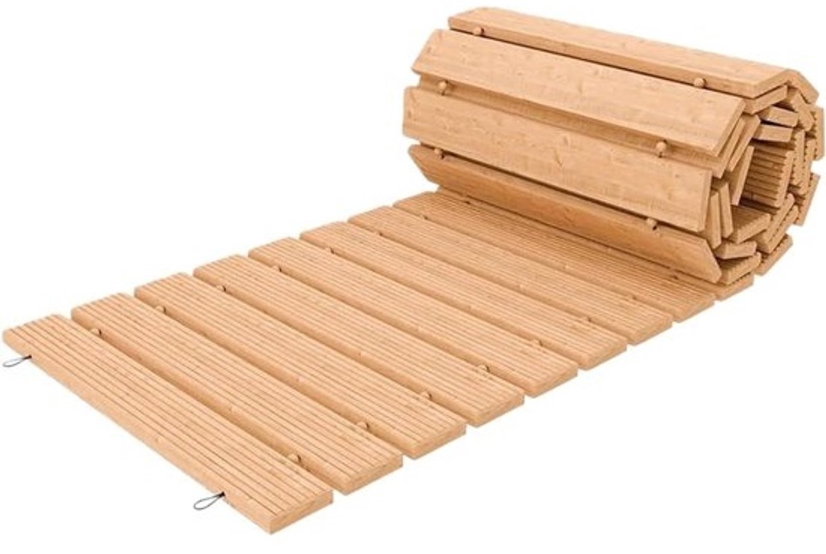 Houten Tuinpad - Buitenpad Steen - Pad Aanleggen - Snel Uitvouwen - 44x23 cm - Houtkleur