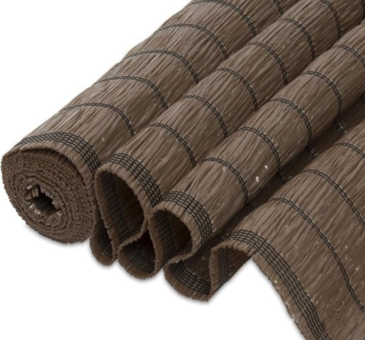 Inkijkbescherming Mat - Balkonscherm Tuin - Privacy Creëren - Dicht Geweven Bastlook - 90 x 300 cm - Bruin
