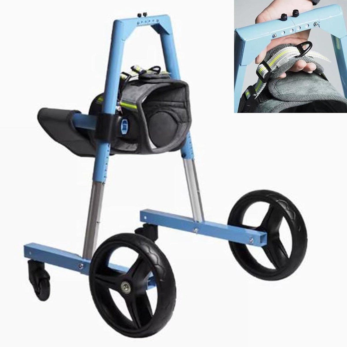 Hondenrolstoel 4 wielen - Hondenkar Hondenbuggy - Mobiliteit verbeteren - Verstelbaar ontwerp - XS tot XL - Metaal