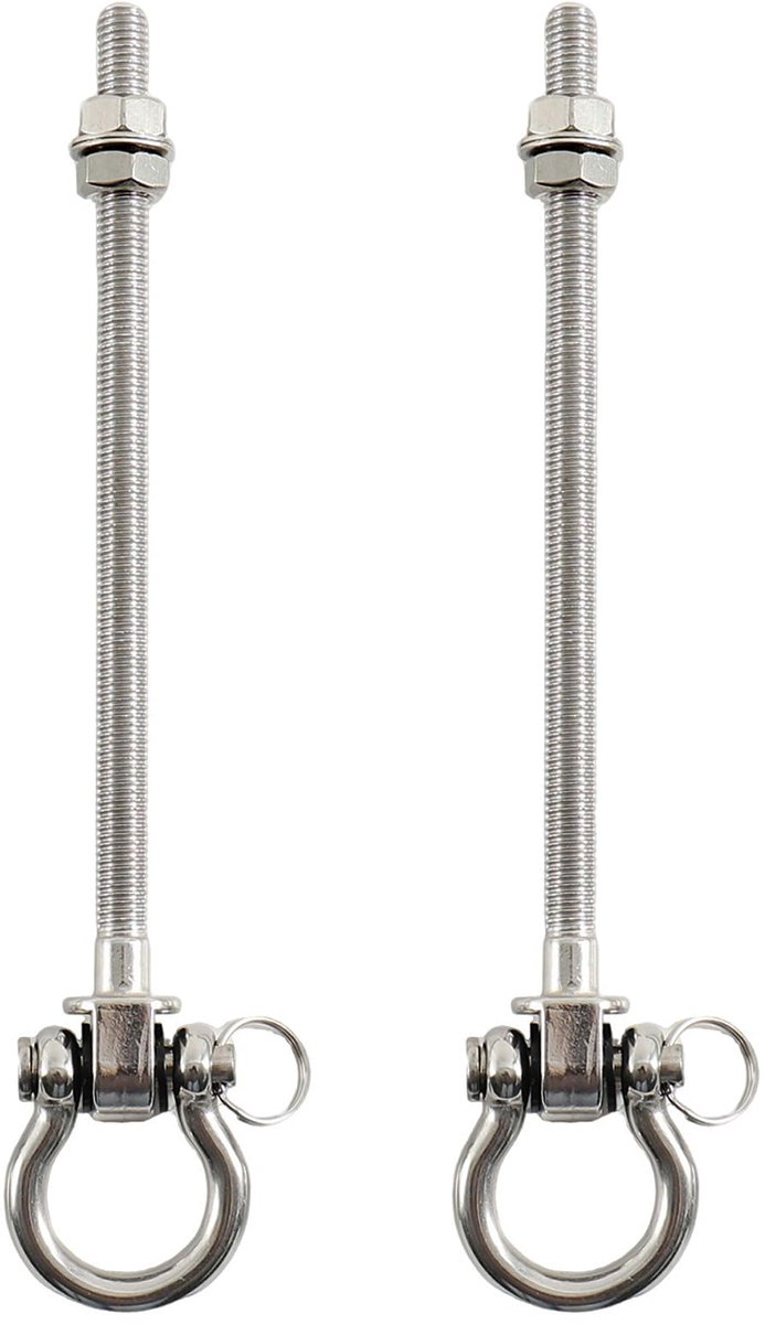 SnelShoppen - 2 stuks Robuuste Roestvrij Stalen Kleerhangers met M10 Schommelhaken en Lagers - Ideaal voor Yogahangmat, Hangmat, Bokszak, Veranda - 23