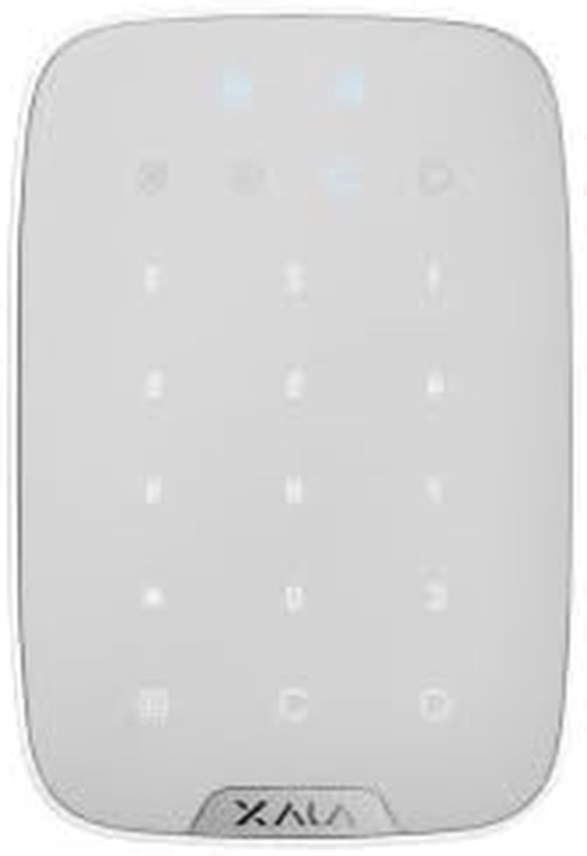 Ajax Keypad Plus - Draadloos Keypad - Beveiliging Binnenshuis - Contactloze Kaartlezer - 868 MHz - Wit