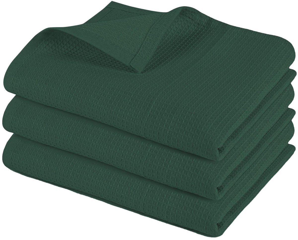 SnelShoppen - Professionele Keuken Theedoeken - Absorberende Wafel Geweven Theedoeken van Katoen - 3-Pack in 45 x 70 cm - Sneldrogend en Duurzaam voor