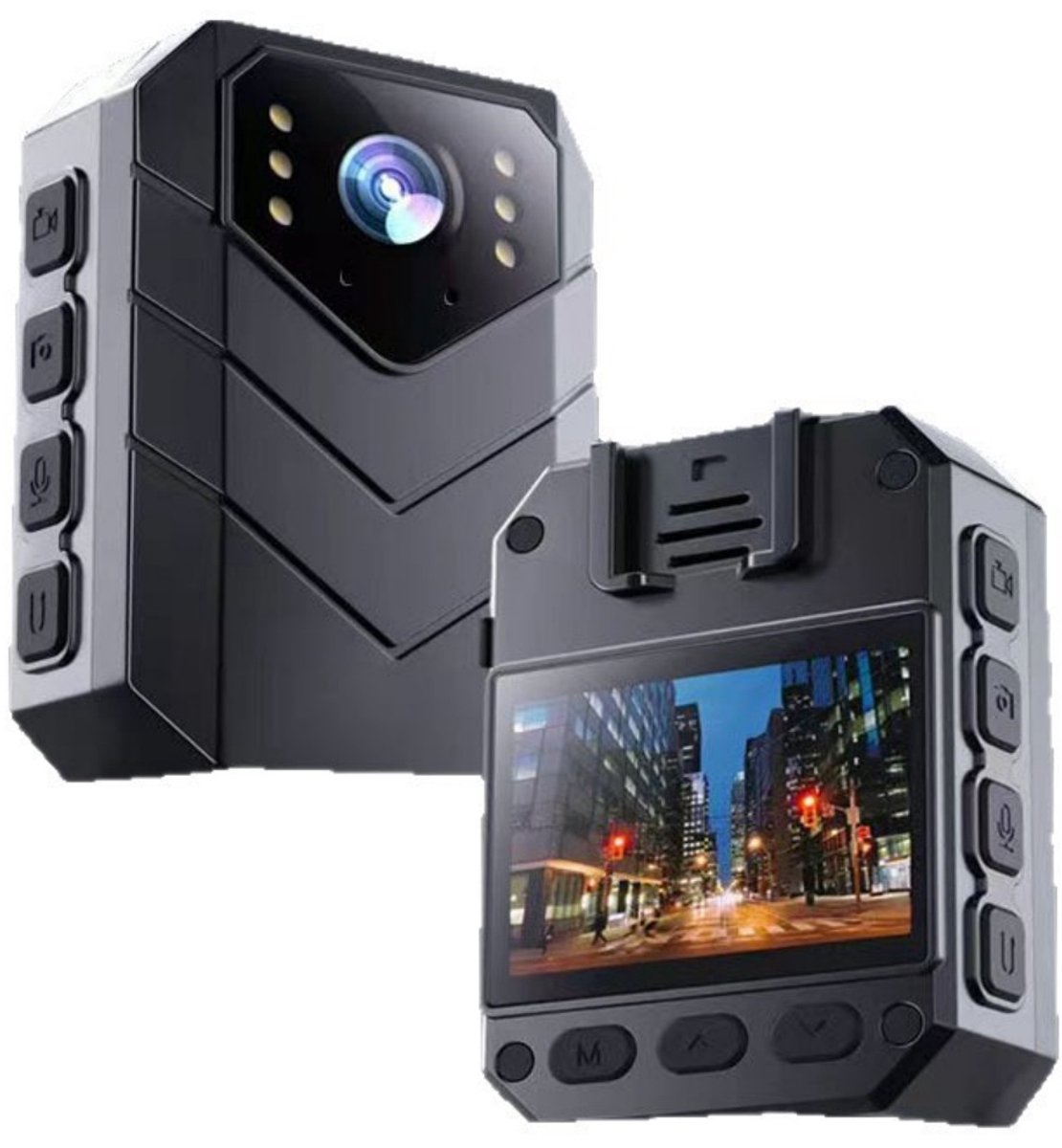 longziming -Bodycam 4K - Draagbare Mini Camera - HD Video-opname - Nachtzicht - Clip Bevestiging - Compacte Wearable Camera - 1 Stuk