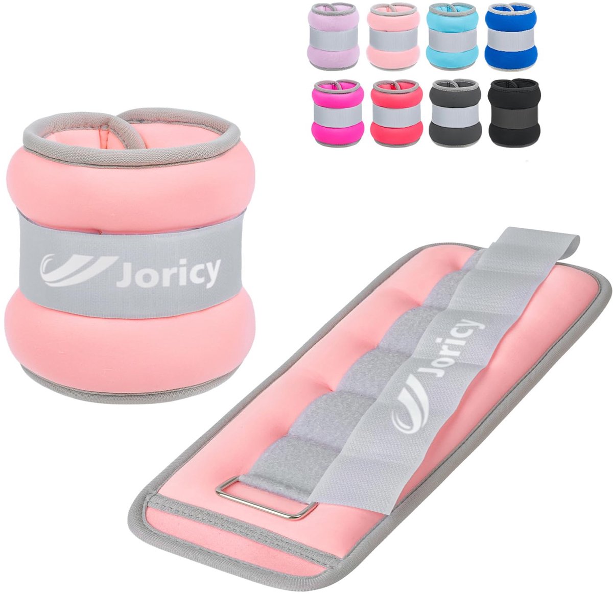 SnelShoppen - Gewichtsmanchetten voor Enkels - Verstelbare Enkelgewichten Set van 2 kg (2x1 kg) - Ideaal voor Fitness, Pilates en Thuis Workout - Voor