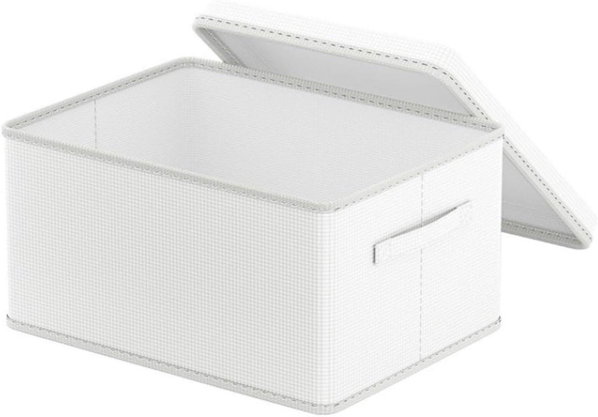 Speelgoedopberger - Opbergkist Deksel - Ruimte Organiseren - Opvouwbaar Ontwerp - 19 Liter - Wit