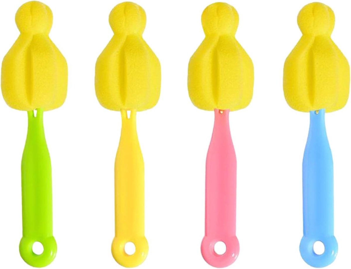 Fles Speen Reiniger - Babyfles Borstel - Hygiënisch Schoonmaken - Speenvormige Kop - 14 cm Lengte - Niet Gespecificeerd
