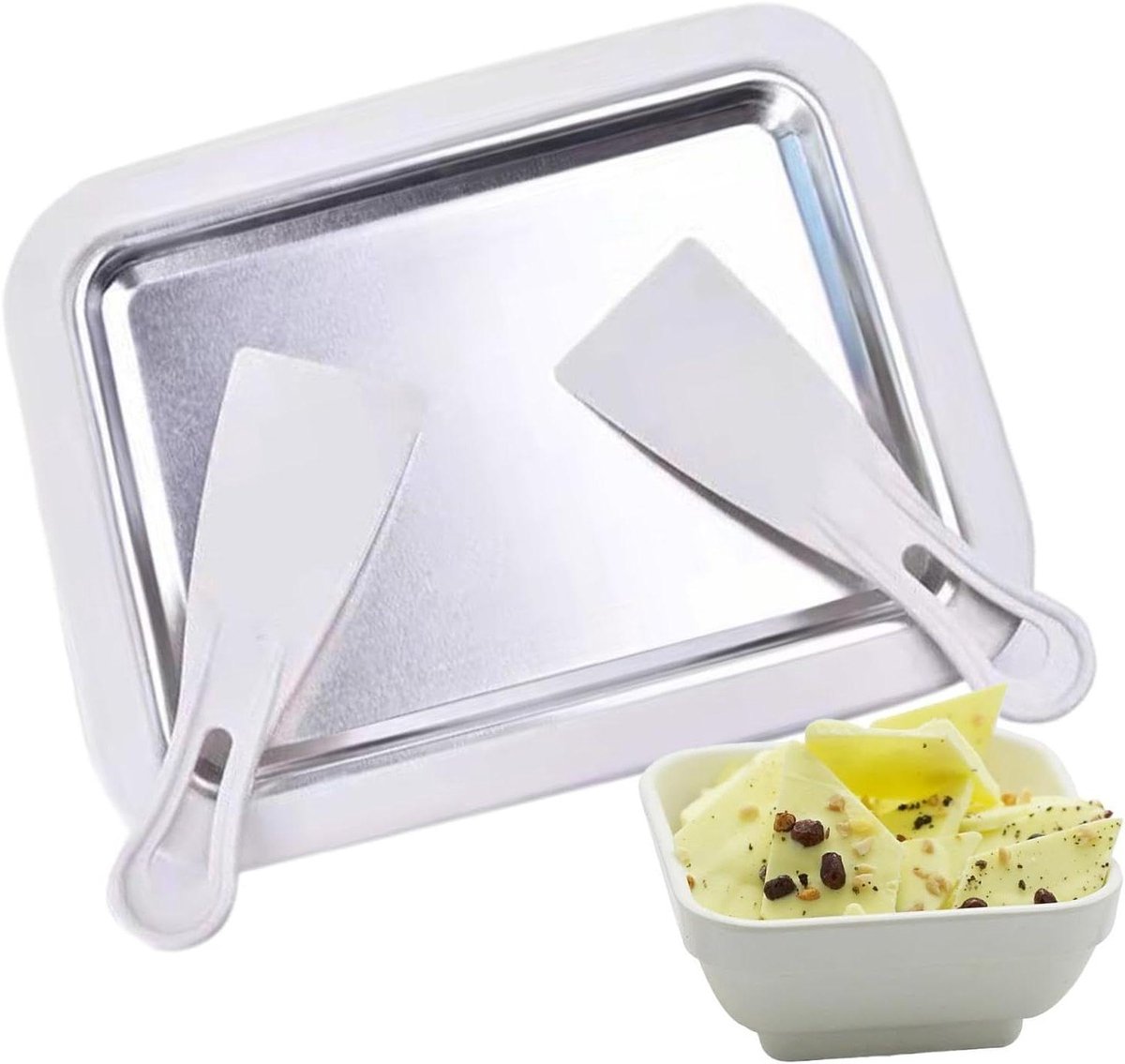 IJsmaker - Dessertmaker - Zelf Desserts Maken - Snel Romig IJs - 12 Ounces - Wit Roze