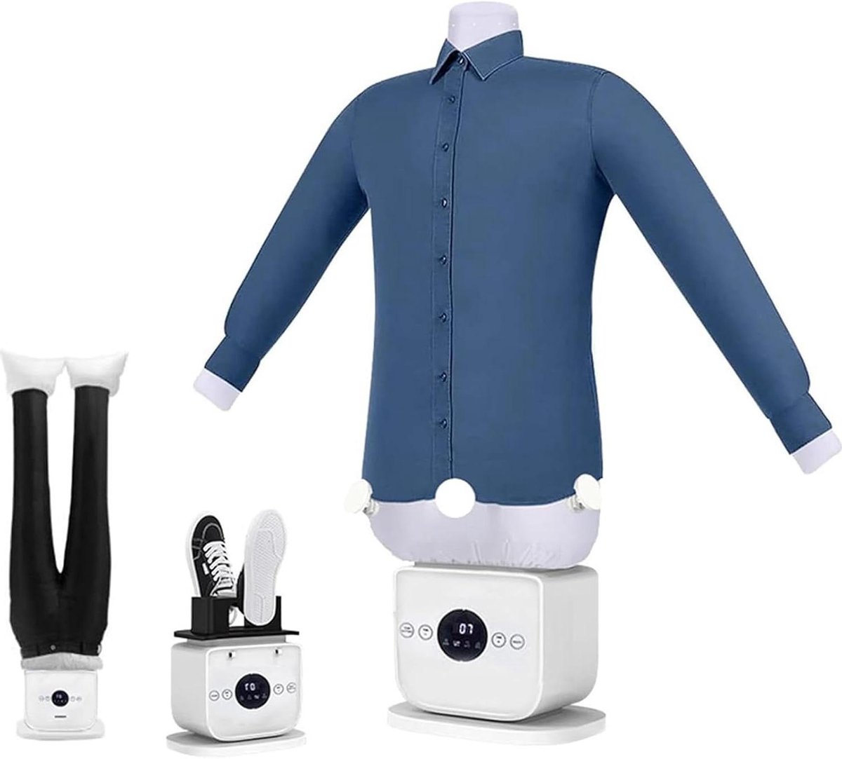Automatische Strijkmachine - Stoomstrijkijzer Kleding - Snel Kleding Strijken - Handsfree 360 Graden Strijken - 5-10 Minuten - Wit