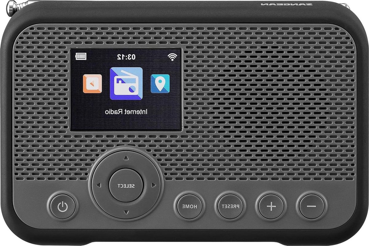 Internet Radio - Draagbare Radio - Muziek Luisteren - 448 Voorkeurzenders - 1 Count - Grijs Zwart