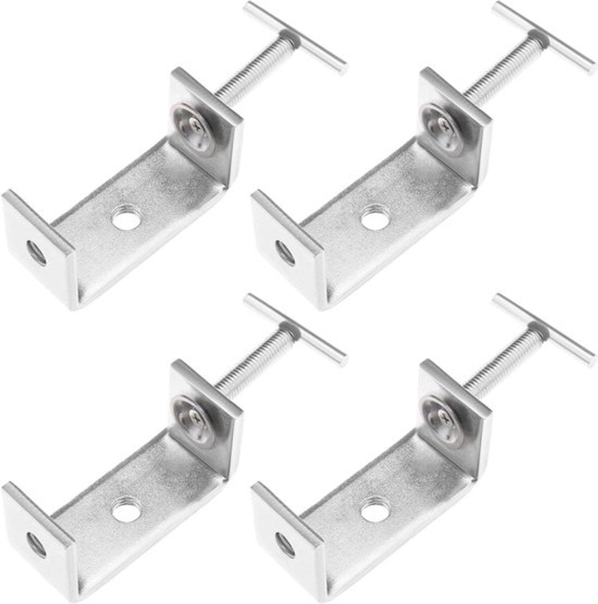 4 stuks Heavy Duty Klemmen voor Houtbewerking - Roestvrij Staal - 65mm Kaak Opening - Klusser - Auto Reparatie - Hand Twist Stijl