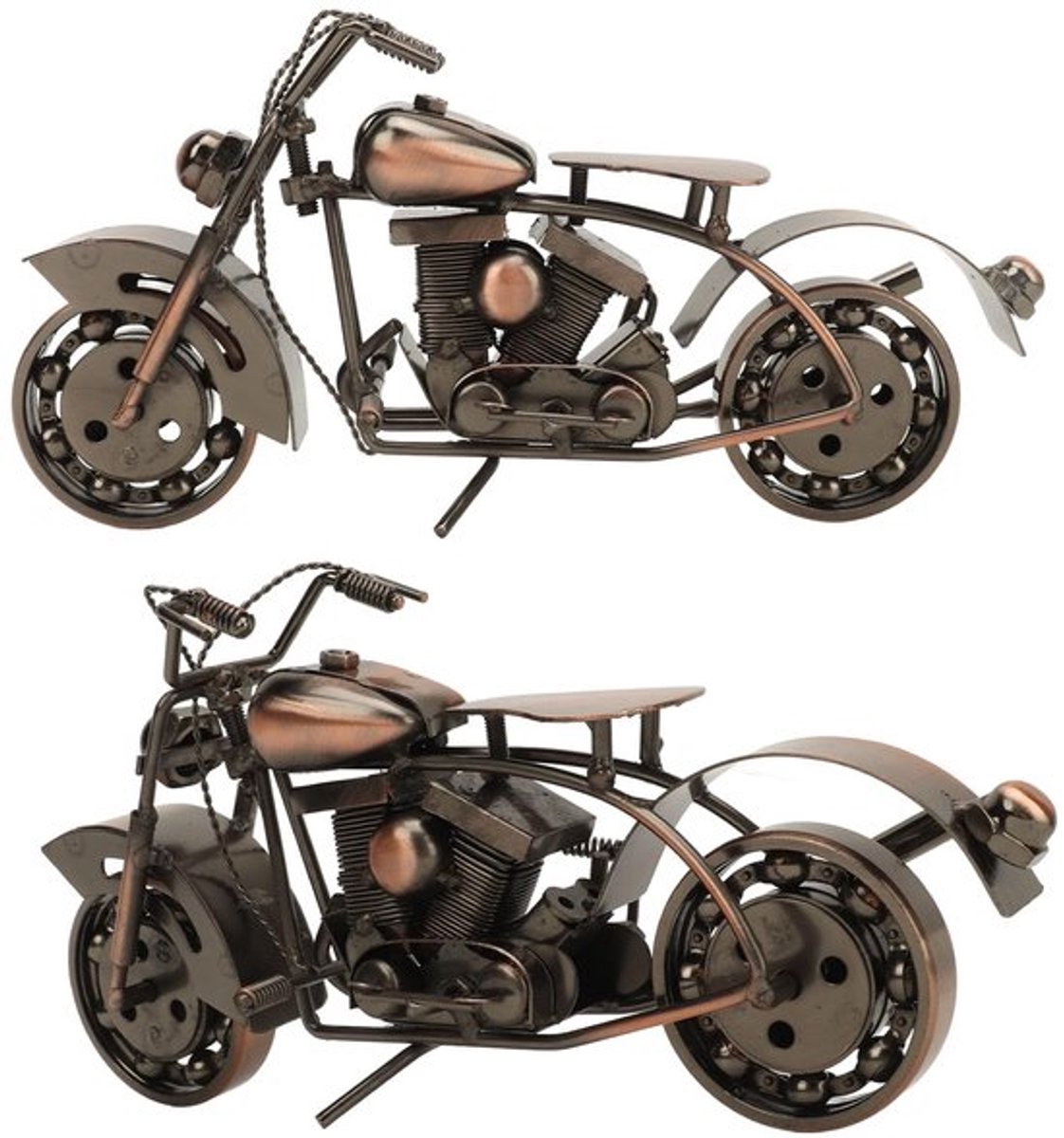 Motorfiets Model Retro - Vintage Ijzeren Kunst - Decoratie Ornament - Uniek Woondecoratie 