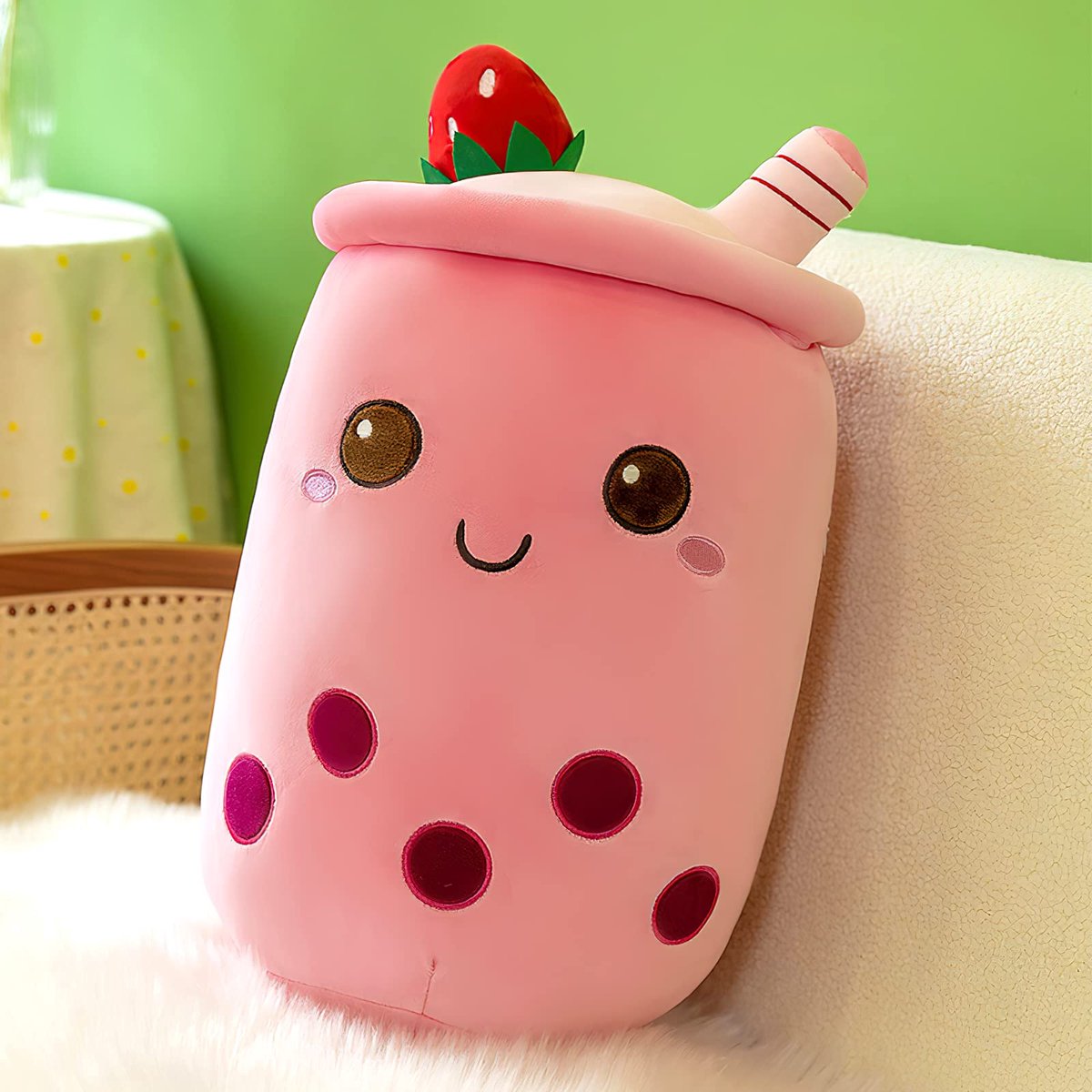 Dailygoods - Bubble Tea Knuffel Kussen, 25 cm, Voor Kinderen en Volwassenen