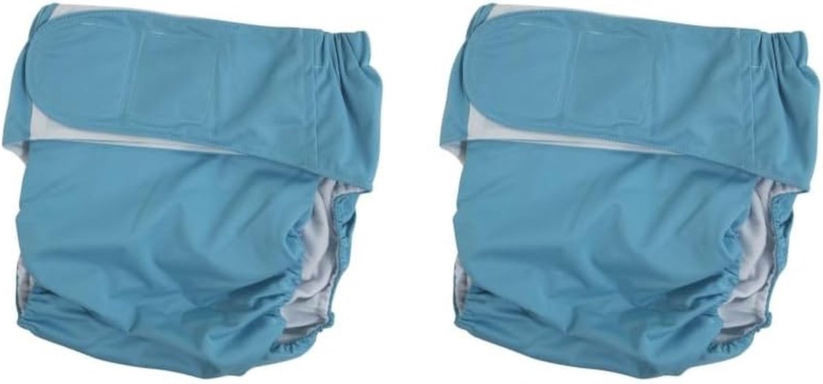 Herbruikbare Luiers - Wasbare Incontinentiebroek - Gemorste Vocht Opvangen - Verstelbare Tailleband - 50-130 cm Taille - Blauw