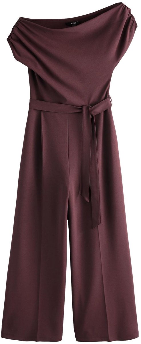 Next - Dames - Gelegenheidsjumpsuit met ruches - Bruin