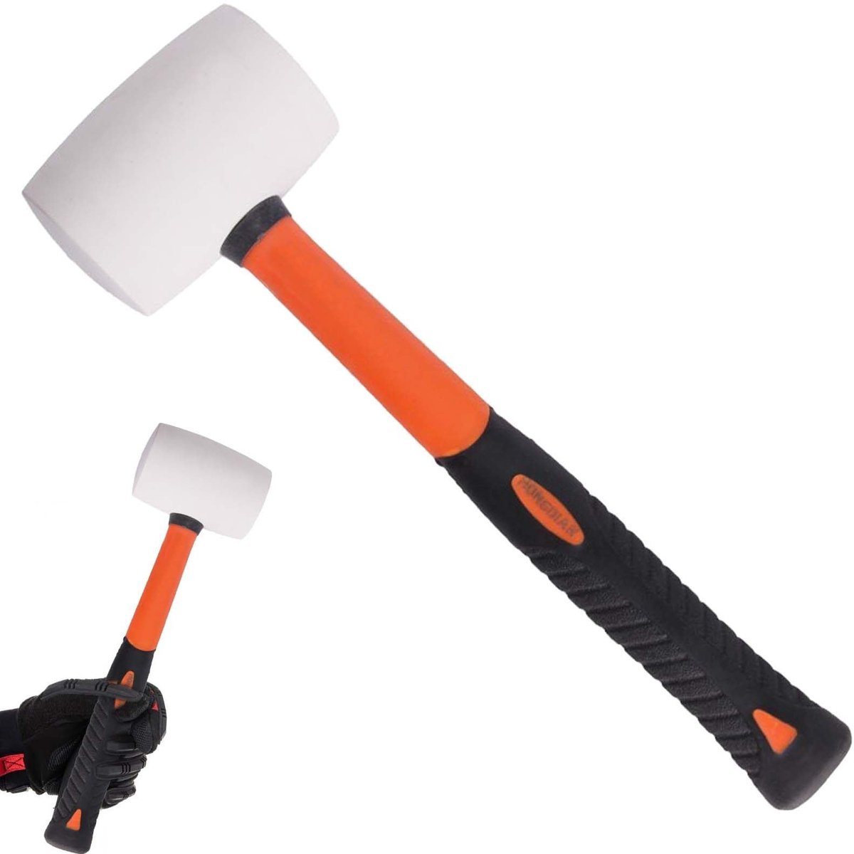 Dailygoods - Rubberhamer 600g - Natuurlijke Rubber Hamer met Ergonomische Handgreep
