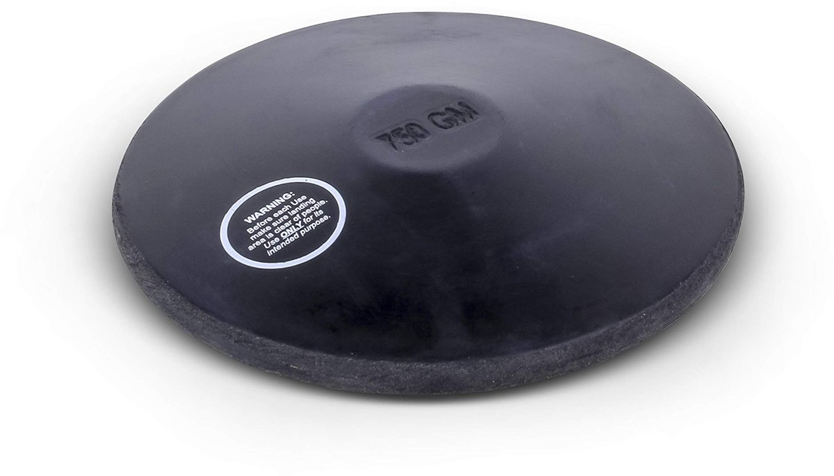 Dailygoods- Trainingsschijf van zwart rubber - Discus - Rubber - Sporthallen - Hardsportvelden - Schokbestendig