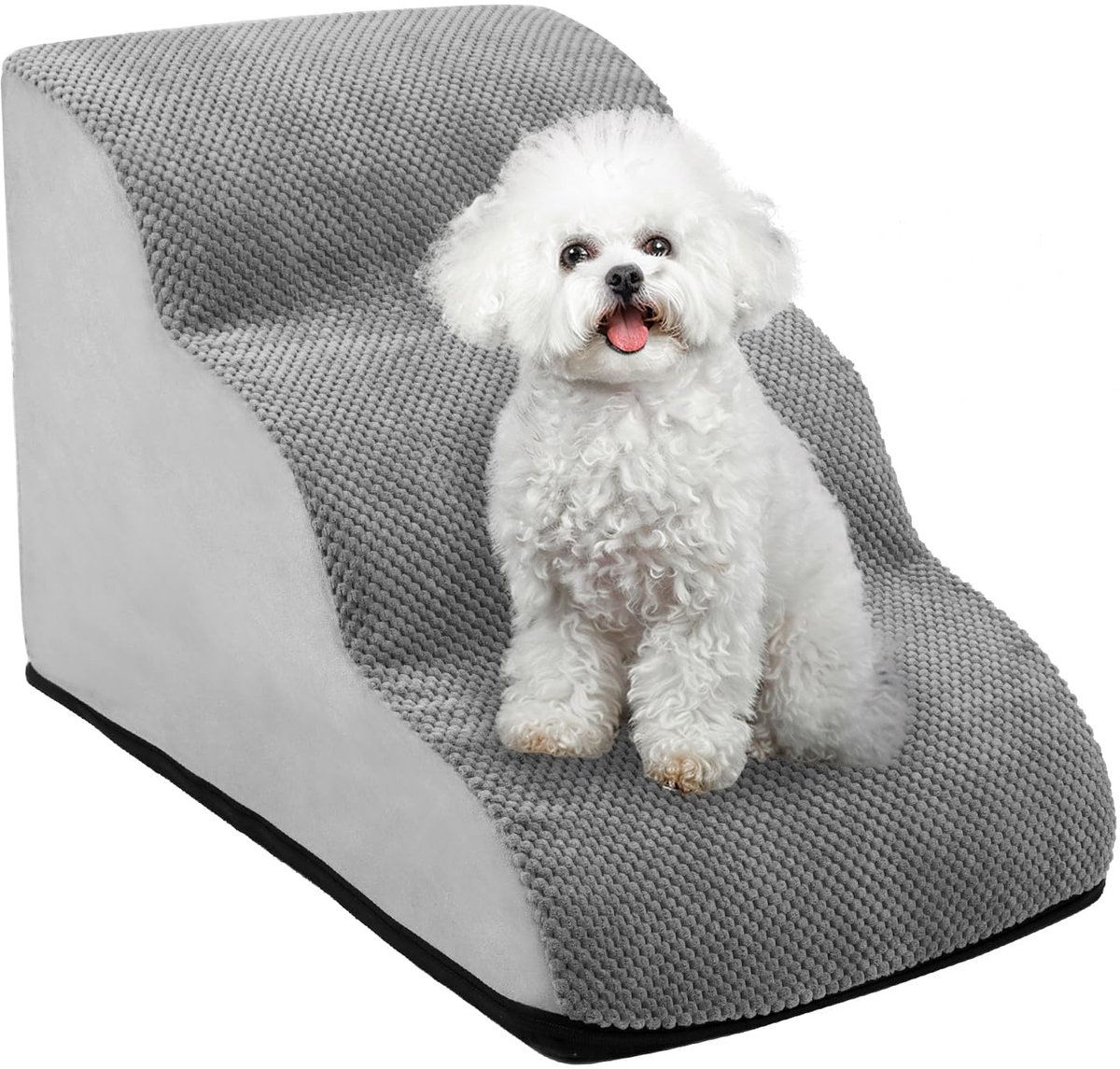 Dailygoods - Hondentrap 3 Treden - Geheugen Schuim - Wasbare Huisdier Trap voor Kleine en Middelgrote Honden