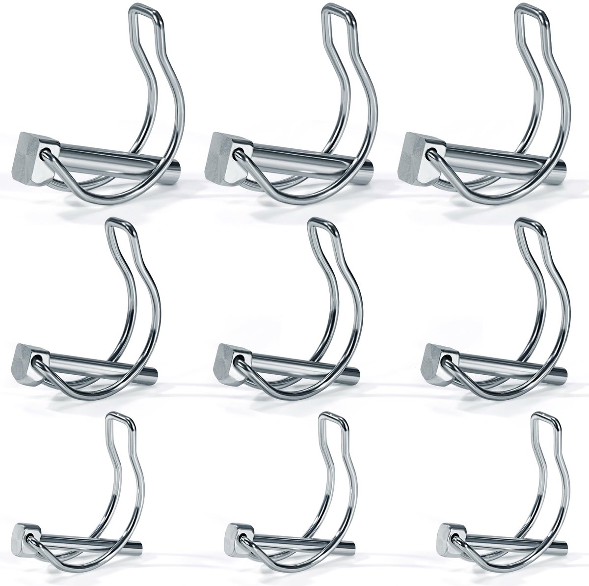Dailygoods - Galvanized Steel Pipe Safety Splints D-vorm - 9 Stuks voor Tractors en Trailers