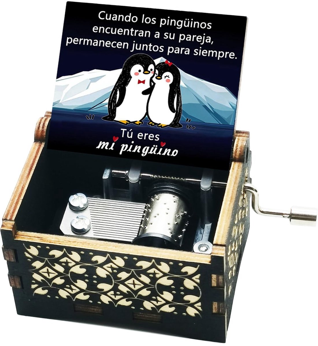 Dailygoods - Muziekdoos met Pingüin Design - Perfecte Cadeaus voor San Valentijn en Anniversaries