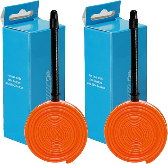 Fietspomp Binnenband - Fietsband Binnenband - Fietsreparatie Onderweg - Lichtgewicht TPU Materiaal - 700x18-32c - Oranje — afbeelding 4