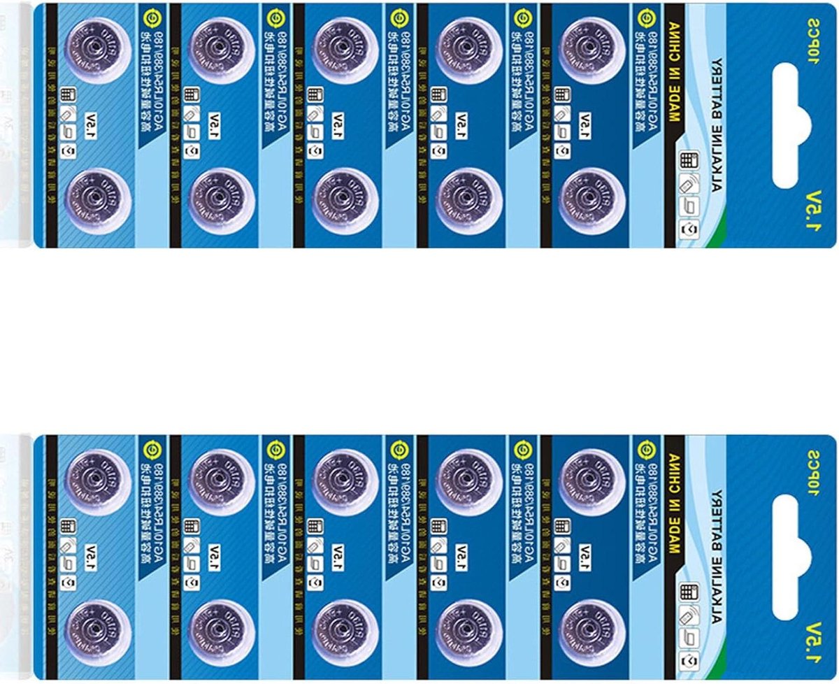 Alkaline Knoopcel Batterijen - Muntcel Batterijen - Kleine Apparaten Voeden - Stabiele 1.5V Output - 10 of 20 stuks - Zilver