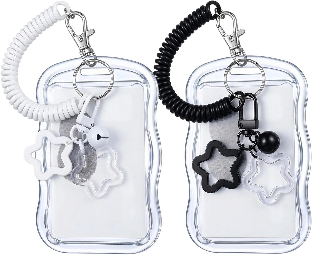 Fotokaarthouder met Sleutelhanger - Kaarthouder ID Badgehouder - Kaarten Organiseren - Uittrekbaar Koord - 11 x 7.5 cm