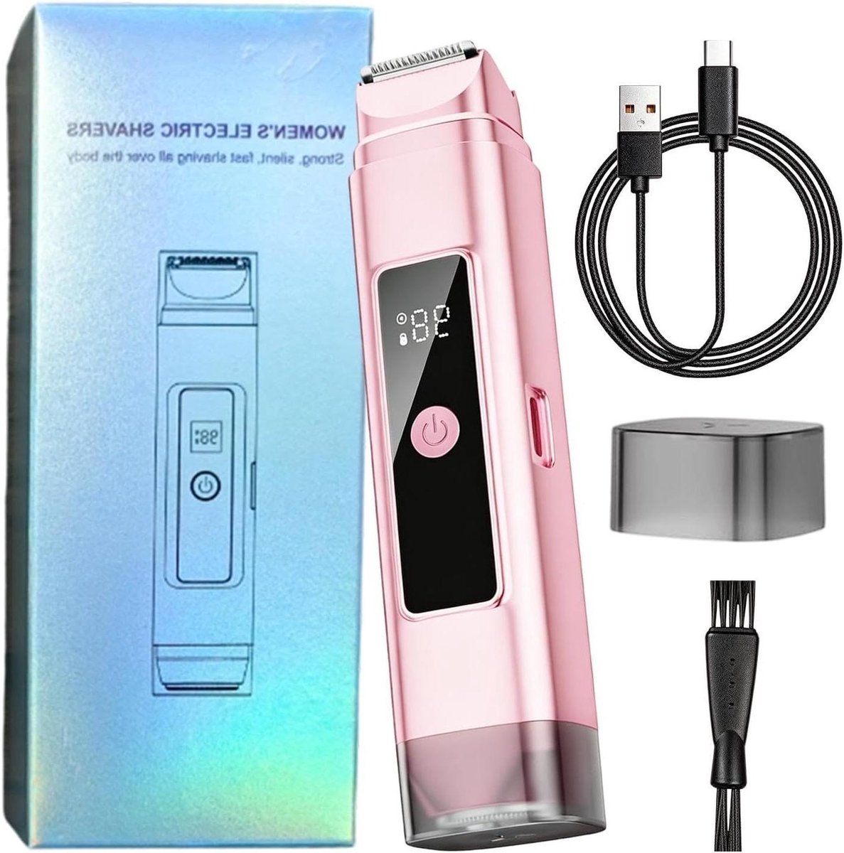 Elektrisch Scheerapparaat - Dames Trimmer - Persoonlijke Verzorging - Dubbele Kop - 18.6 cm - Wit