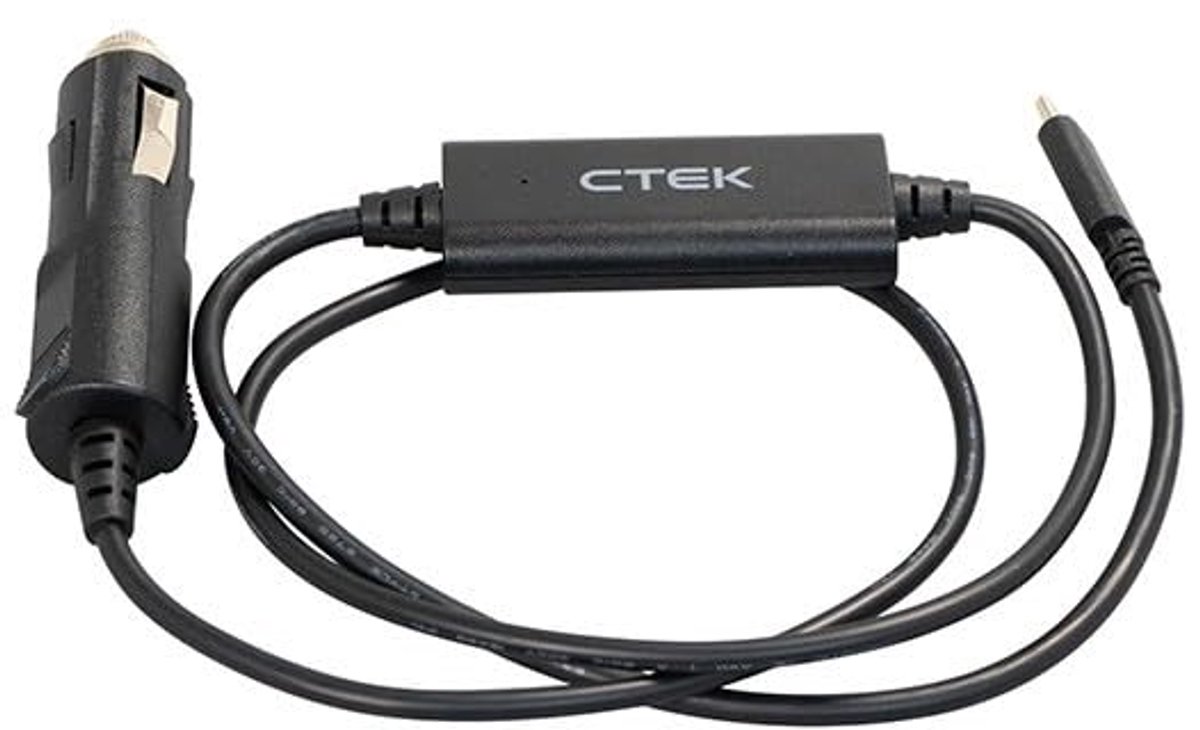 SnelShoppen - CTEK USB-C Oplaadkabel 12V Plug - Draagbare Batterijlader-onderhouder, Snelle Laadkabel voor Camping, Auto, Tuin en Meer