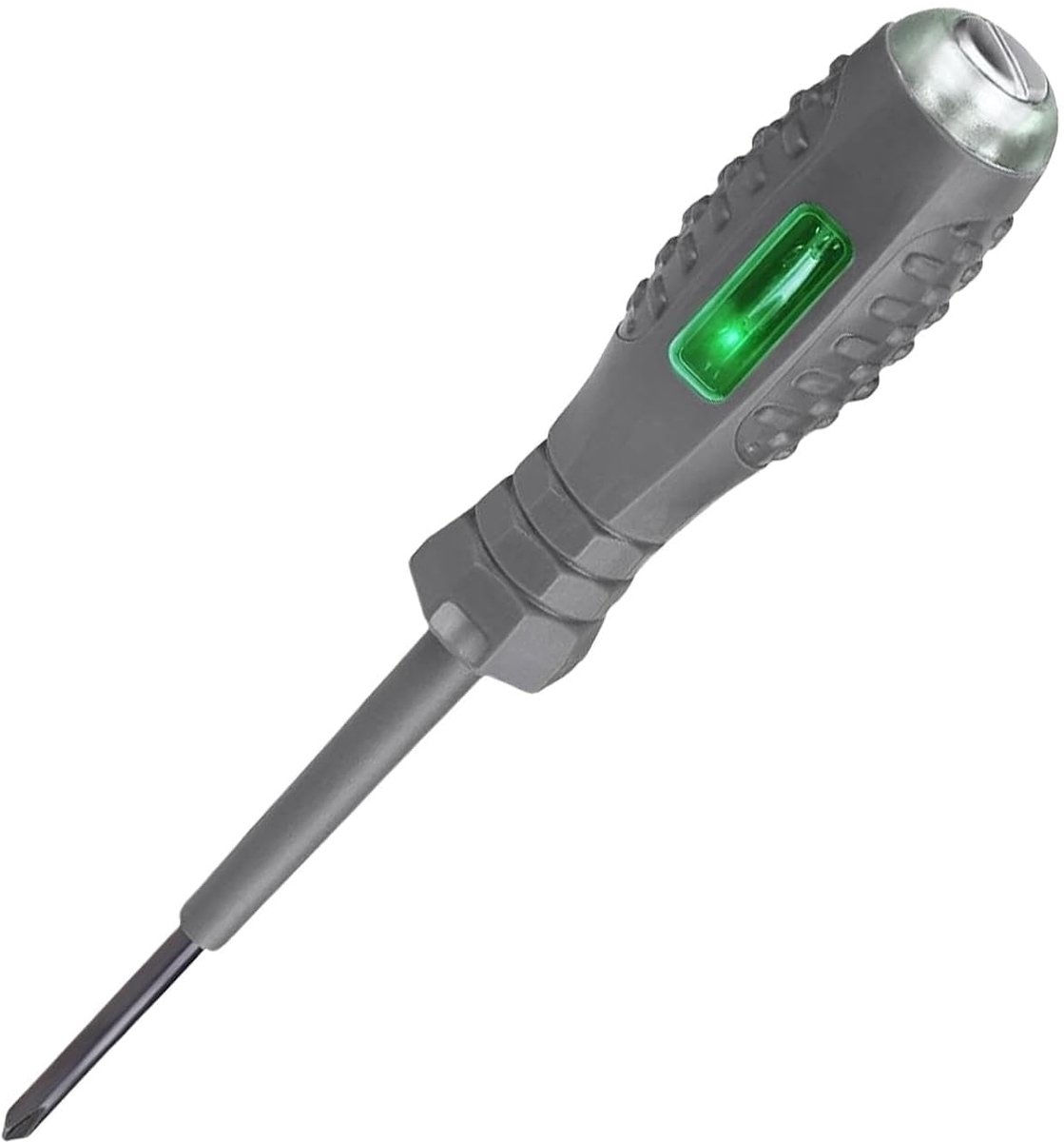 Spanningstester Schroevendraaier - Spanningszoeker Detector - Elektrisch Werk - 2-in-1 Functie - 16.8 cm - Grijs