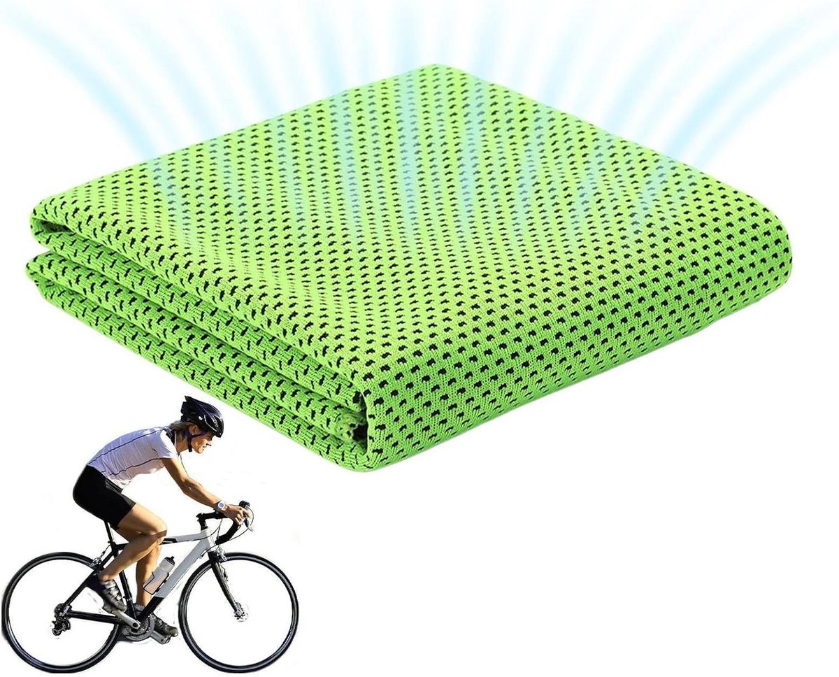 Koelhanddoeken - Verkoelende nekbandages - Sport en Outdoor - Zeer ademend gaas - 30x80cm - Helder groen