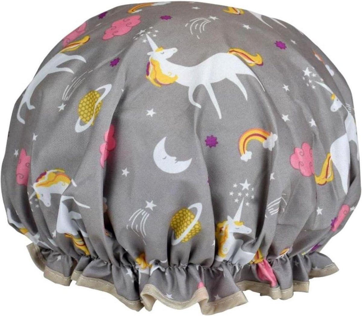Douchemuts - Douche kap - Haar drooghouden - Dubbellaags - 30 cm - Grijs