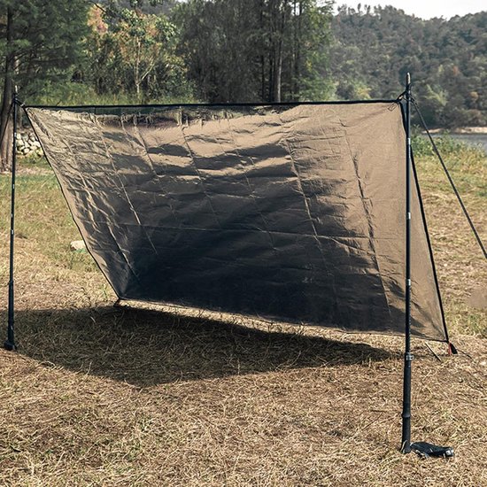 Isolerende Folie Mat - Camping Dekmat - Buiten Kamperen - Waterdicht Dubbelzijdig - 160x200cm - Zilver — afbeelding 2