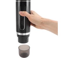 Elektrisch Koffiezetapparaat - Draagbaar Espressoapparaat - Koffie Maken Onderweg - Lekvrij en Warmte-geïsoleerd - 80 ml - Zwart