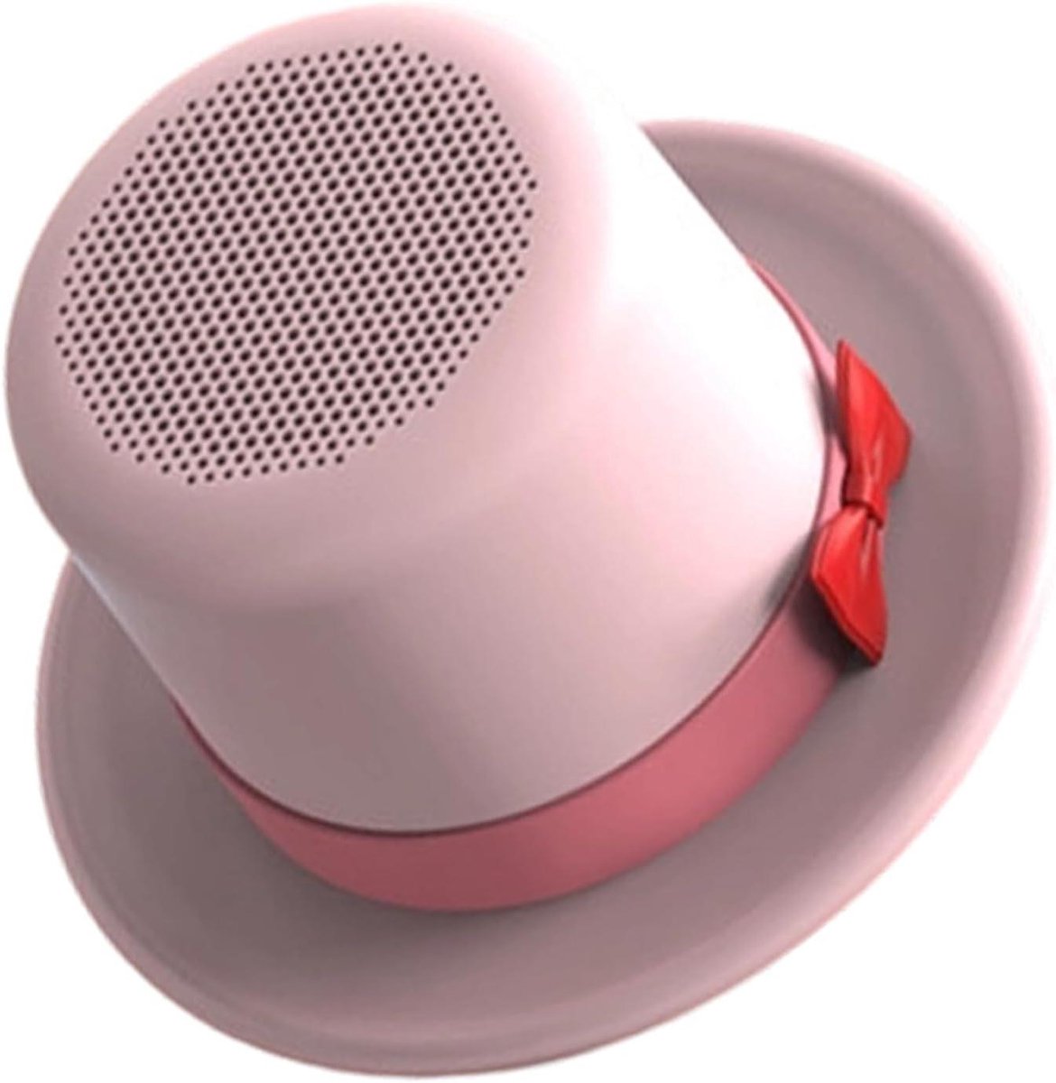 Draagbare Bluetooth Speaker - Draadloze Geluidsbox - Muziek Luisteren Buiten - Tophoed Vorm Design - 6.8x6.8x4cm - Roze