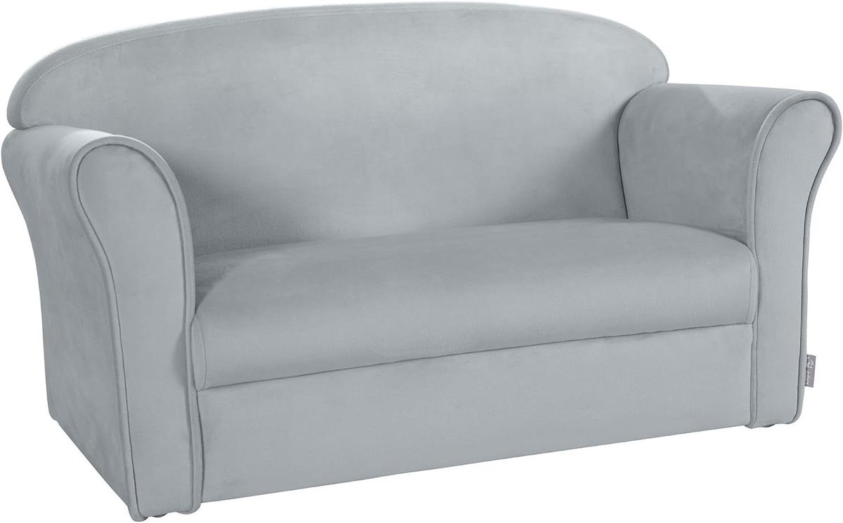 Kinderbank met armleuningen - Kindersofa Mini-bank - Spelen en ontspannen - Zijdelingse leuningen - 78 cm breed - Grijs