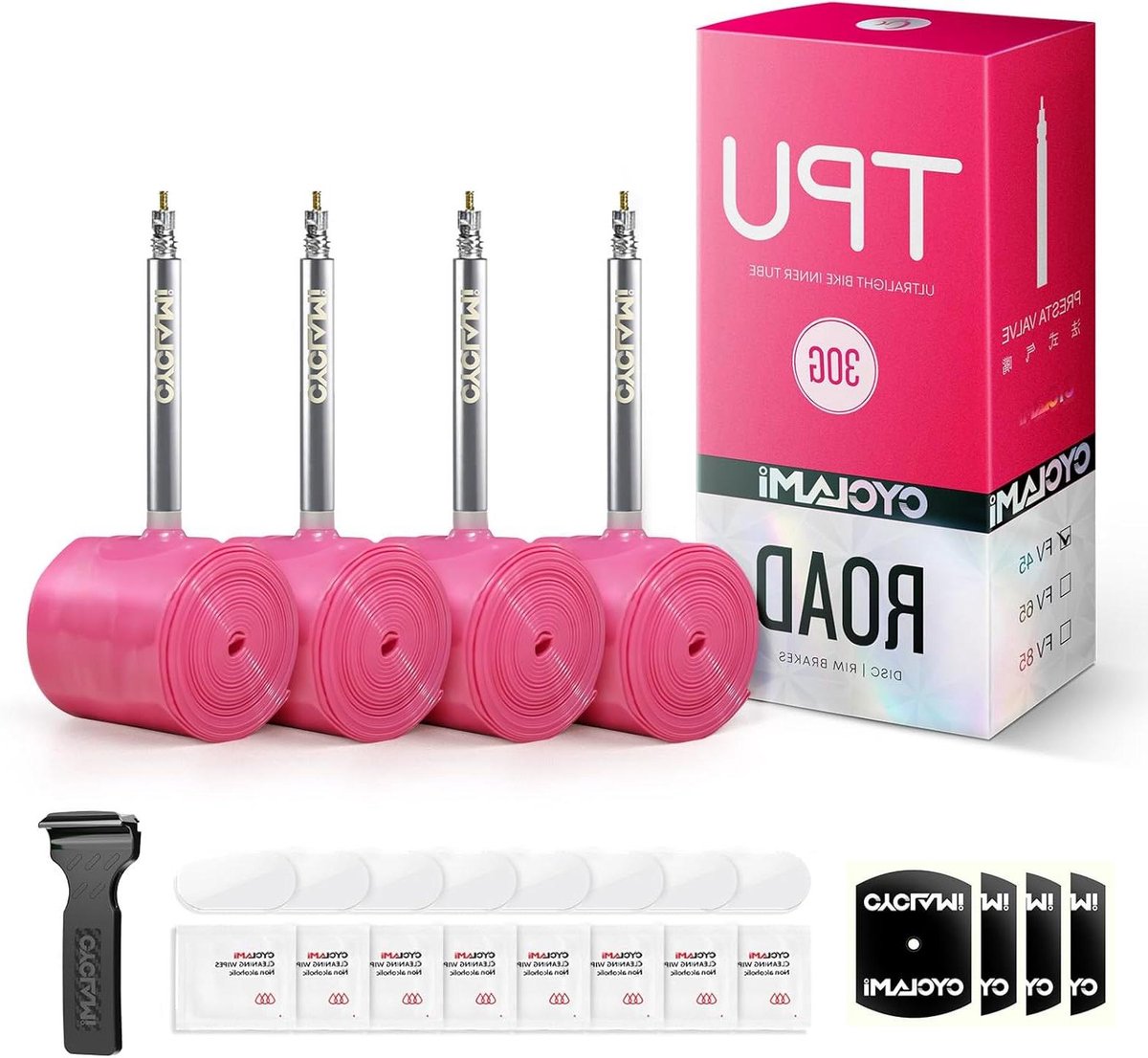 Binnenband Racefiets - Fietsband TPU - Fietsen Onderhoud - Ultralicht Gewicht - 45MM Ventiel - Roze