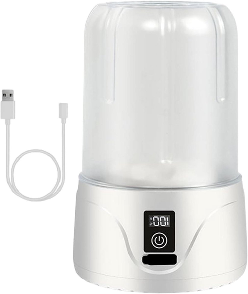 Draagbare Wasmachine - Mini Wasmachine Ondergoed - Kleine Kleding Wassen - Verstelbare Reinigingsmodi - 13.5 cm - Wit