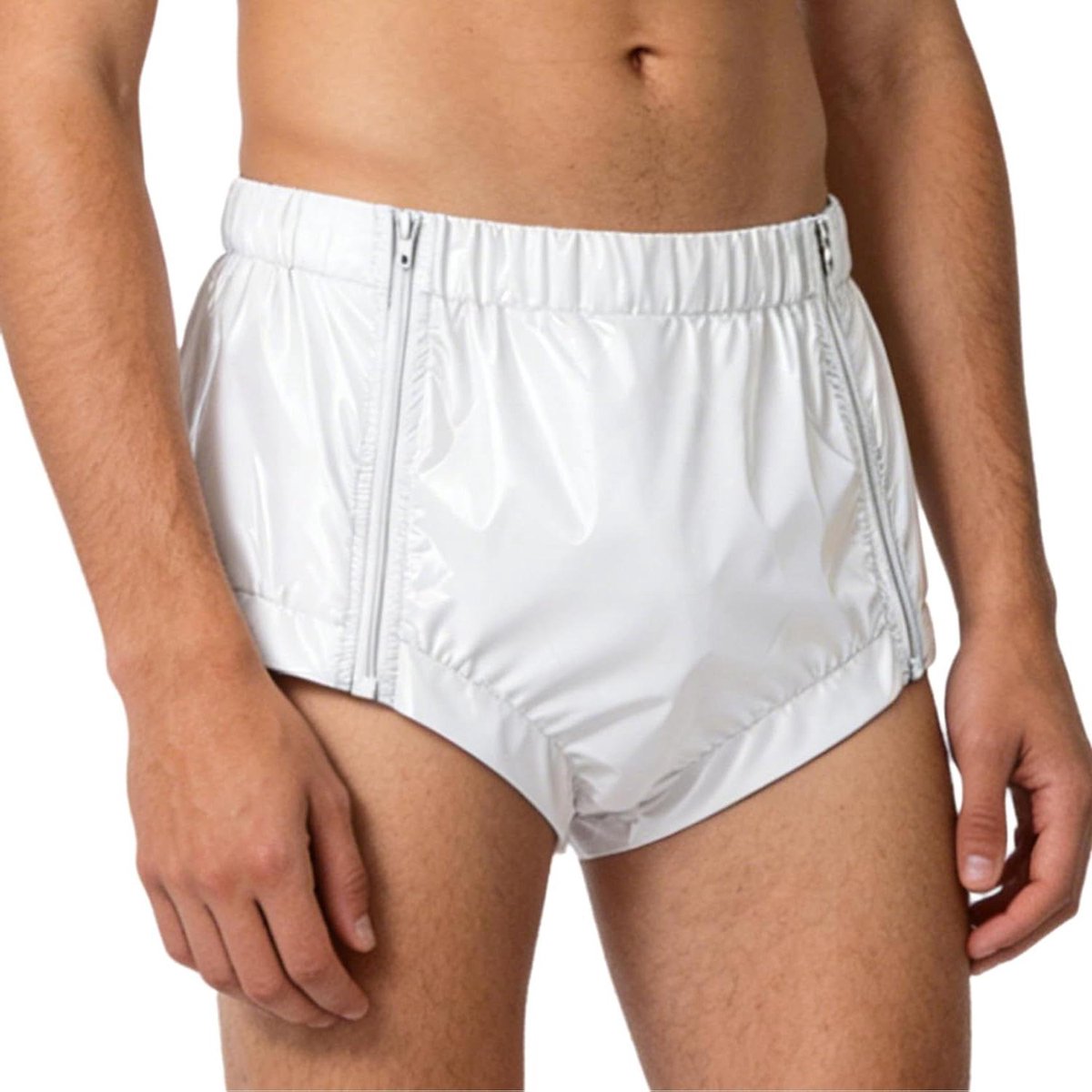 Incontinentie Broek - Luierhoes Slip - Lekvrije Bescherming - Ritssluiting aan twee zijden - XXL - Wit