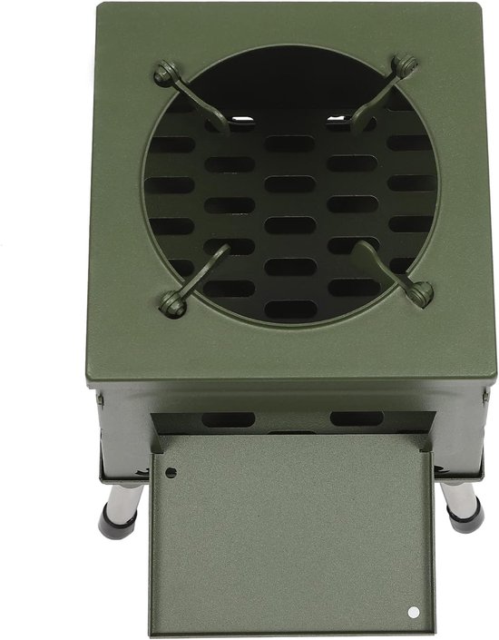 Raketoven Houtkachel - Outdoor Kooktoestel Tentoven - Kamperen Koken Grillen - Winddicht Ontwerp - 22 x 22 x 32 cm — afbeelding 5
