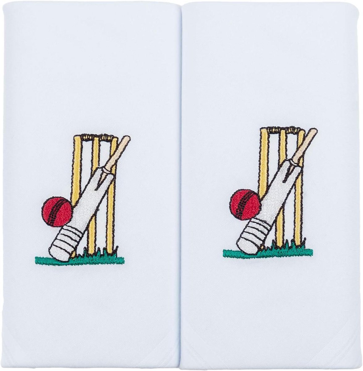Herendassen - Zakdoeken Katoen - Accessoire - Cricket Design - 40x40 cm - Wit